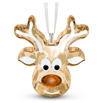 swarovski قطعة زينة على شكل كعكة الزنجبيل بتصميم حيوان الرنة