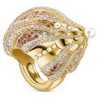 خاتم على شكل الأصداف Sculptured Shells، متعدد الألوان الفاتحة، مع طبقة خارجية معدنية مختلطة