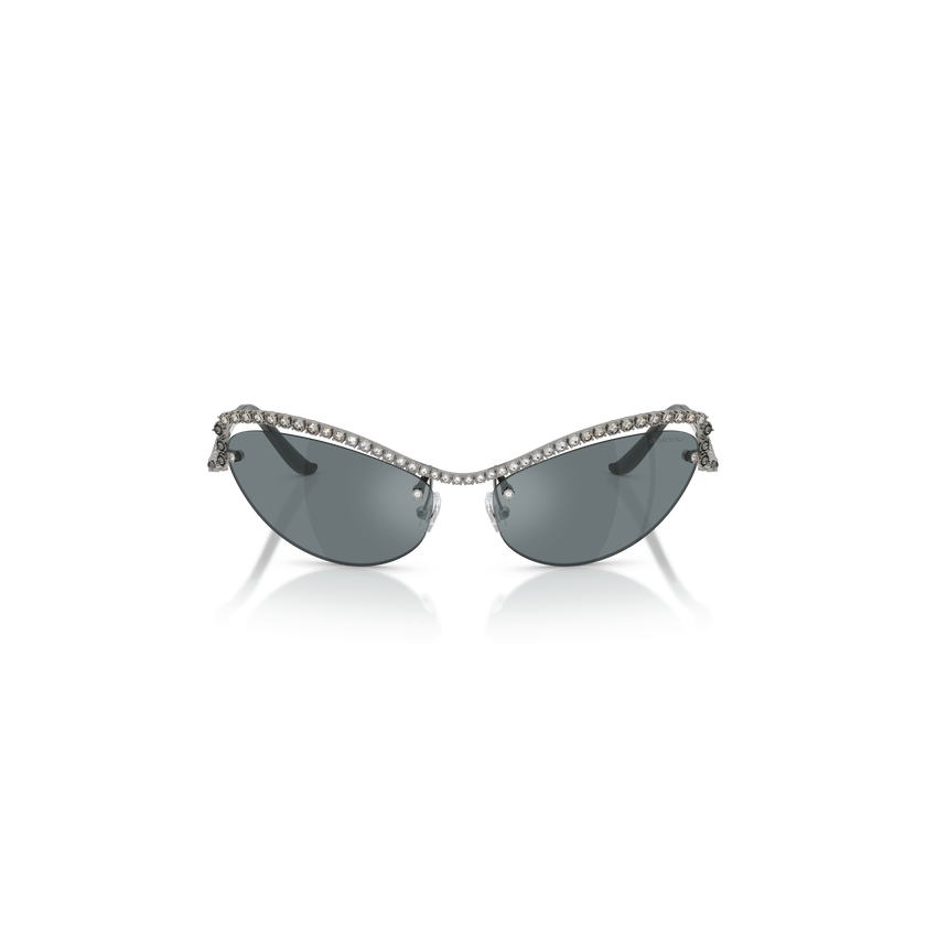 swarovski نظارات شمسية، شكل كات آي، sk7048، لون فضي