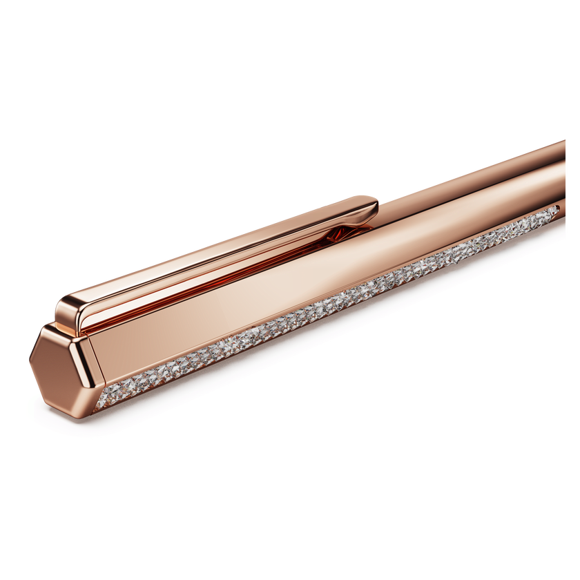 swarovski قلم حبر جاف crystal shimmer، لون ذهبي وردي، لمسة نهائية بلون ذهبي وردي