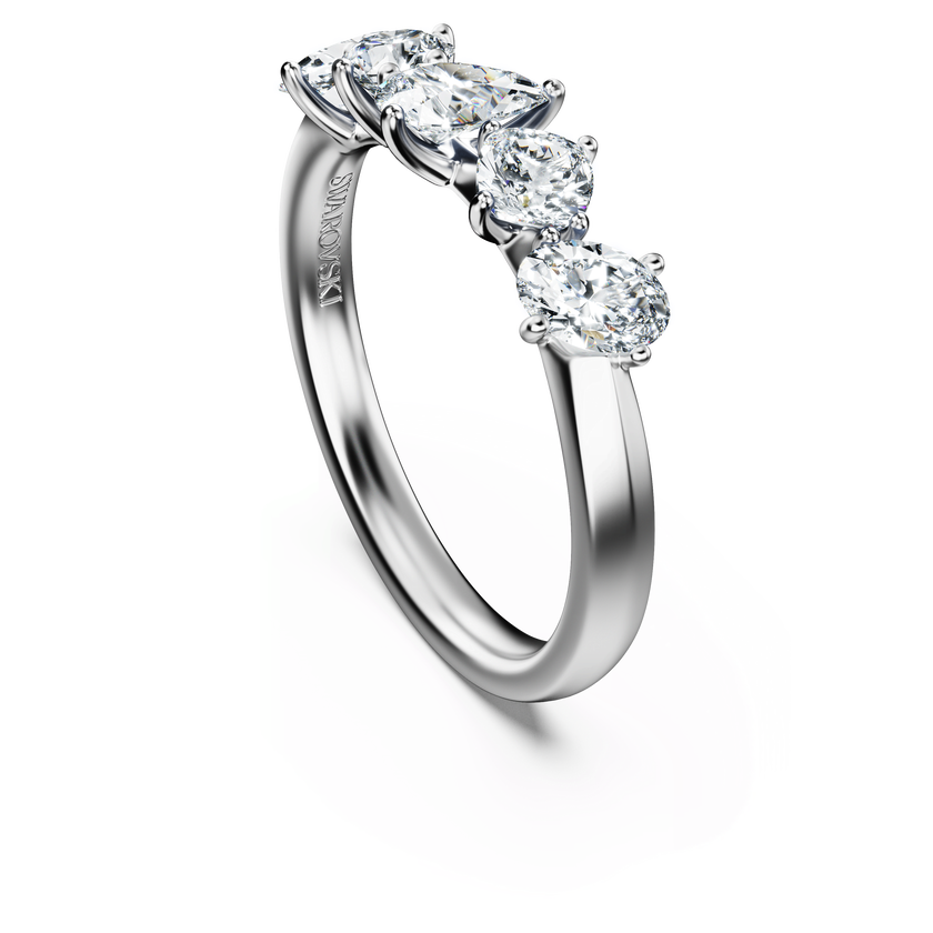 swarovski خاتم galaxy، أحجار ألماس مُصنعة في المختبر بإجمالي 1 قيراط، ذهب أبيض عيار 18