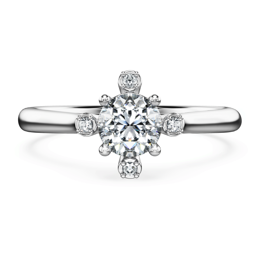 swarovski خاتم galaxy، ألماس مُصنع في المختبر إجمالي 0 5 قيراط، شكل دائري، ذهب أبيض عيار 18 قيراط