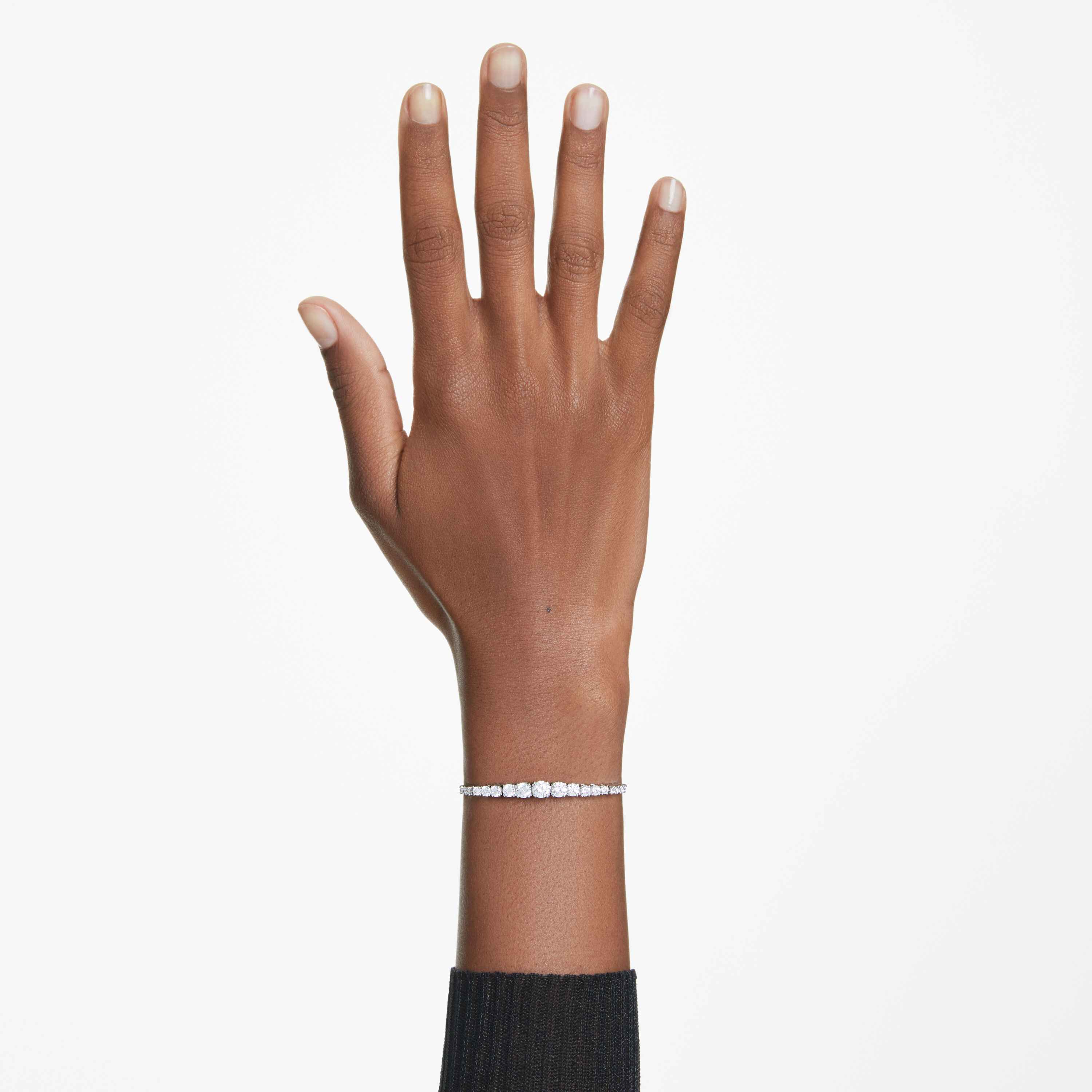 swarovski سوار matrix، قطع مستدير متدرج، لون أبيض، طلاء روديوم