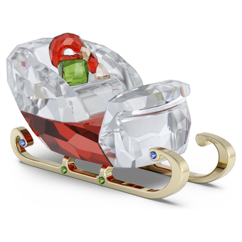 swarovski قطعة زينة holiday cheers على شكل عربة سانتا كلوز