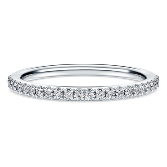 swarovski دبلة eternity، أحجار ألماس مُصنعة في المختبر بإجمالي 0 2 قيراط، ذهب أبيض عيار 18