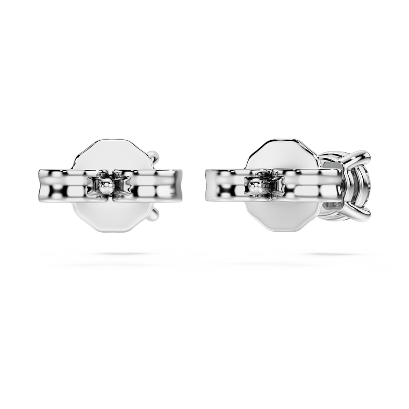 swarovski أقراط دبوسية eternity، أحجار ألماس مُصنعة في المختبر بإجمالي 0 52 قيراط، شكل دائري، فضة إسترليني