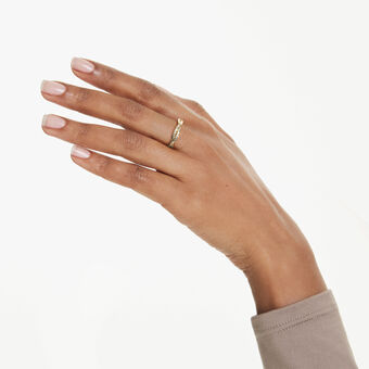 swarovski خاتم infinity، ترصيع بافيه، لون أبيض، لمسة نهائية من الذهب عيار 18 قيراط
