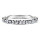 swarovski خاتم eternity، ألماس مُصنع في المختبر بإجمالي 0 4 قيراط، شكل دائري، ذهب أبيض عيار 18