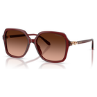 swarovski نظارات شمسية، شكل مربع، sk6067، لون عنابي