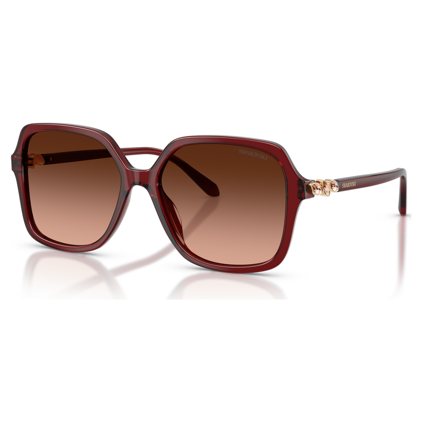 swarovski نظارات شمسية، شكل مربع، sk6067، لون عنابي