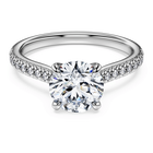 swarovski خاتم سوليتير eternity، ألماس مُصنع في المختبر إجمالي 1 7 قيراط، شكل دائري، ذهب أبيض عيار 18 قيراط