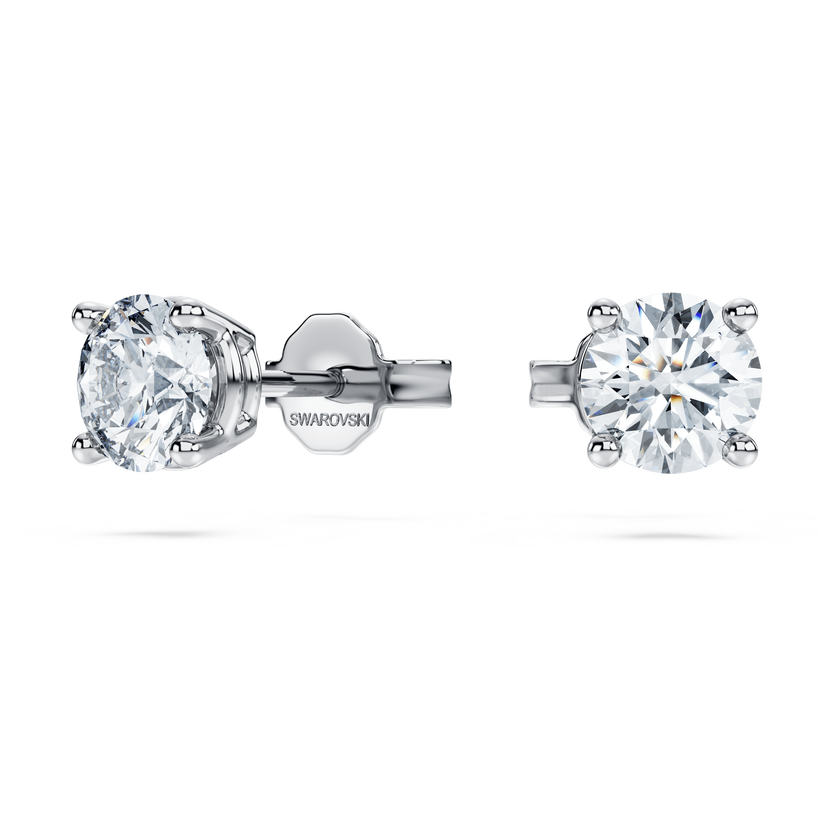 swarovski أقراط دبوسية eternity، أحجار ألماس مُصنعة في المختبر بإجمالي 1 قيراط، ذهب أبيض عيار 18