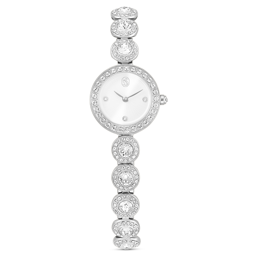 swarovski ساعة una angelic، سوار كريستال، لون فضي، ستانلس ستيل