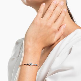 swarovski سوار symbolica، على شكل عين، لون أزرق، طلاء مختلط