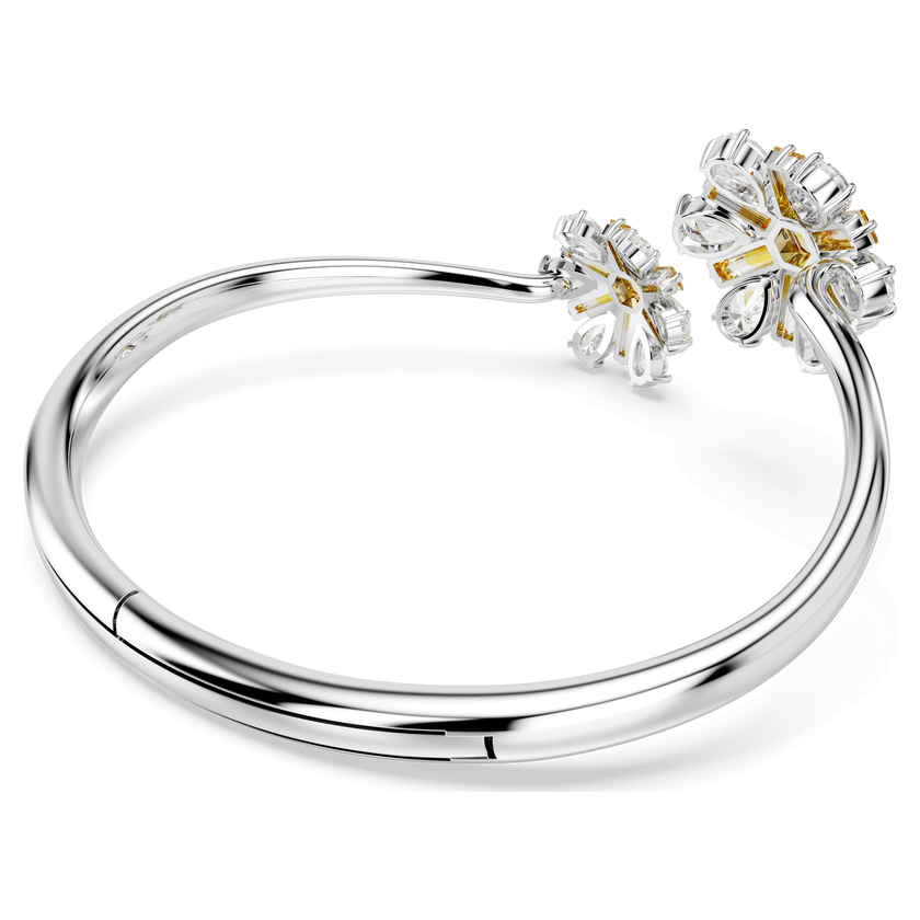 swarovski سوار idyllia، على شكل زهرة، لون أصفر، طلاء روديوم