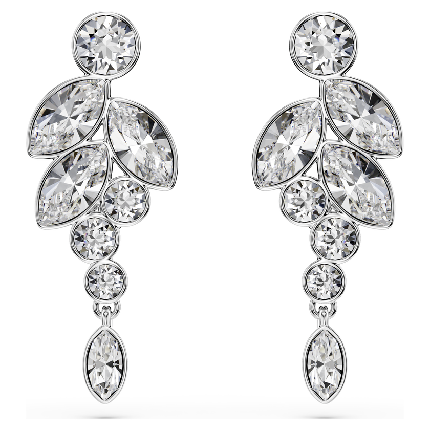 swarovski أقراط متدلية diapason، قطع متنوع، قمر، لون أبيض، طلاء روديوم