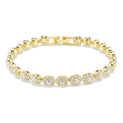 swarovski una angelic bracelet  round cut  white  gold tone plated